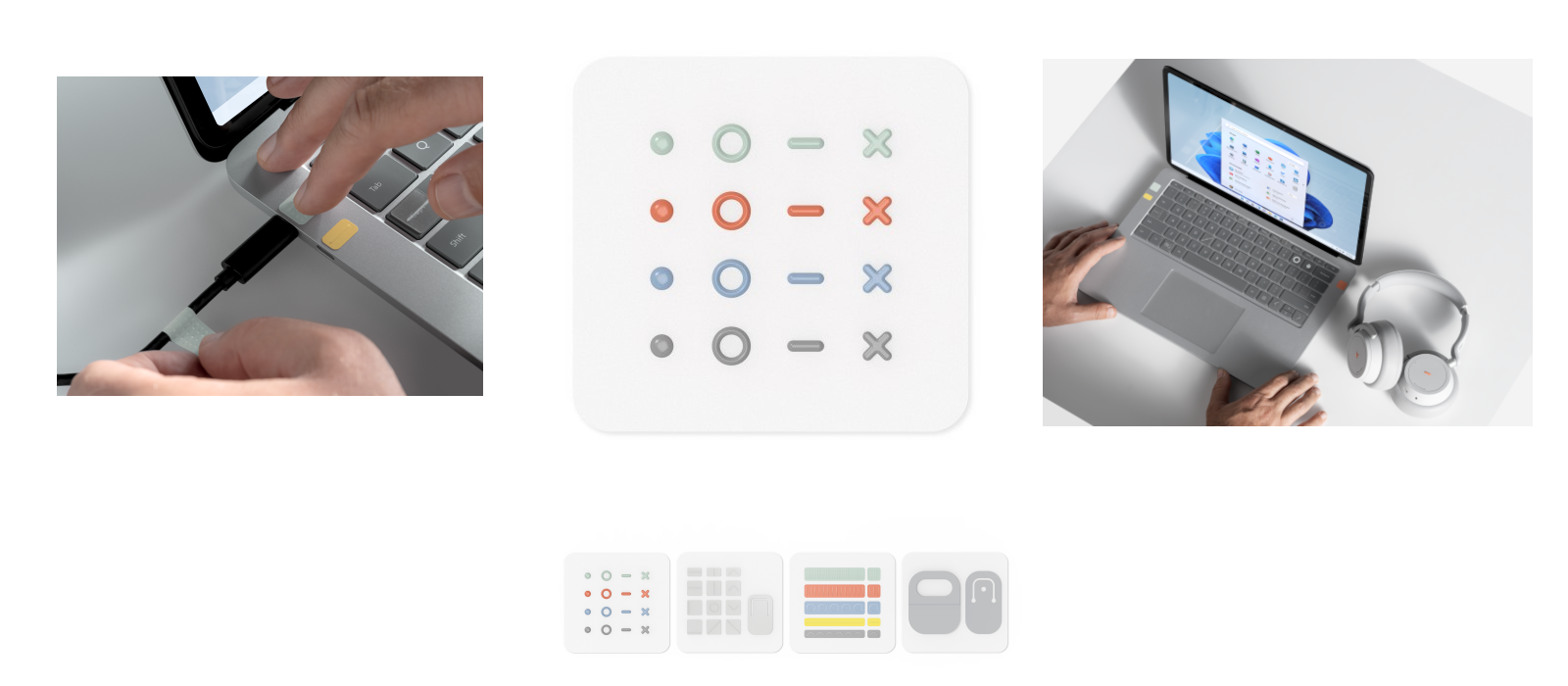 Different images show the Surface Adaptive Kit in detail and in use.